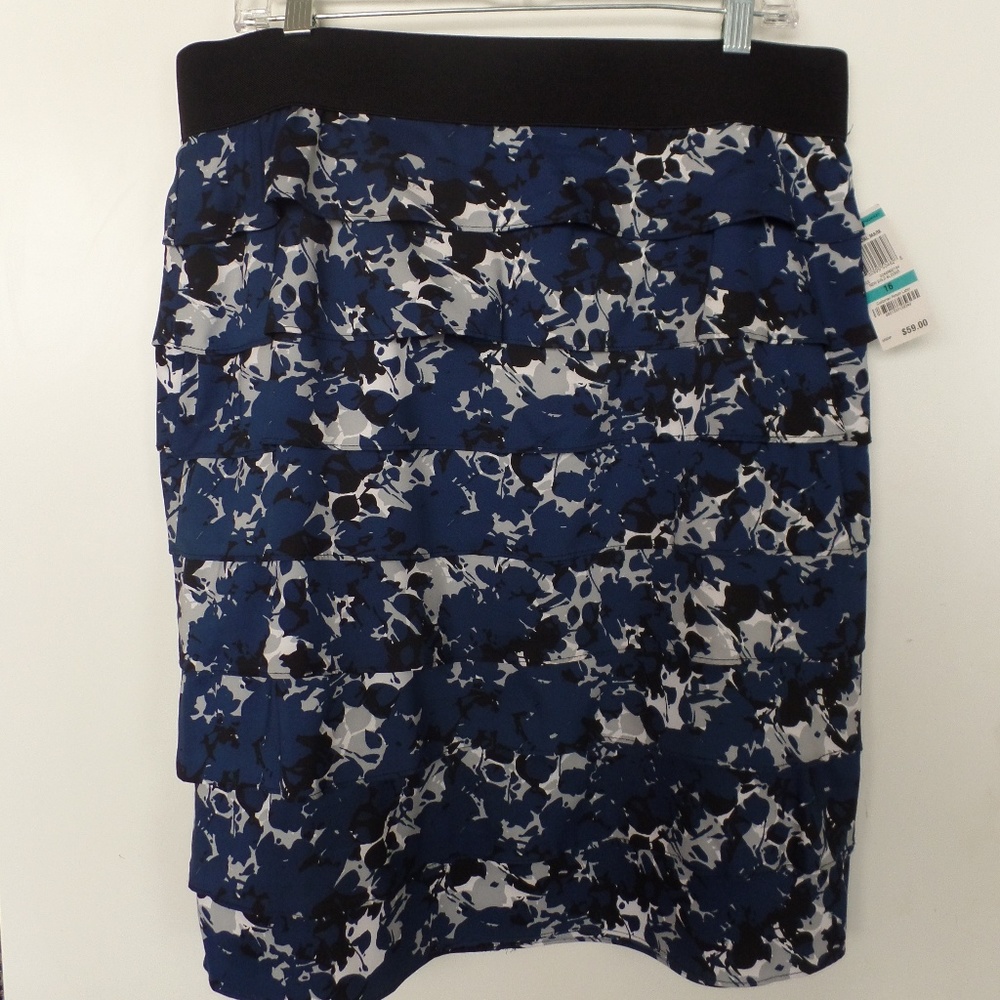 Blue, gray, and black tiered skirt - Alfani